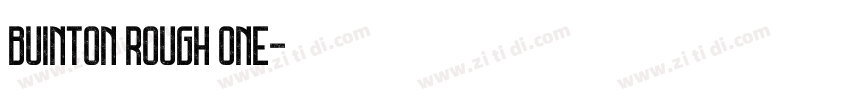 Buinton Rough One字体转换